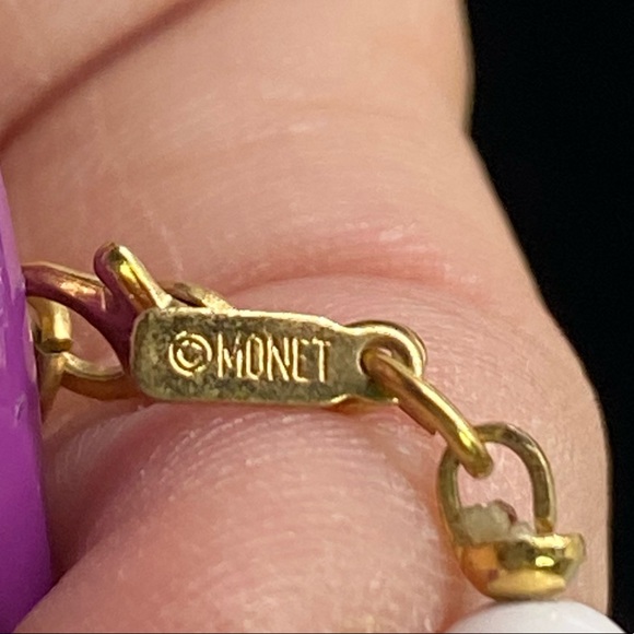 Vintage Monet White Beaded Necklace ~ Bracelet & Earrings❣️ - Picture 6 of 7